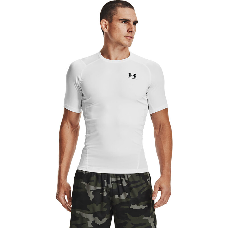 Tričko Under Armour Hg Armour Comp SS White/ Black XXXXL 54959333