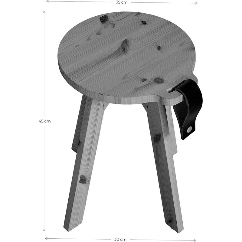 KARUP DESIGN Príručný stolík z borovicového dreva Country White