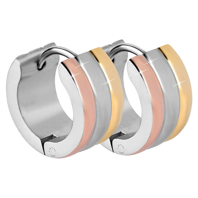 Troli Tricolor náušnice krúžky z ocele 66580869