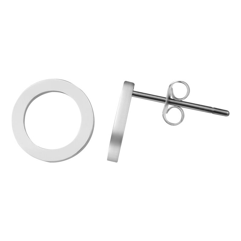 Troli Jednoduché oceľové náušnice Krúžky 66592515