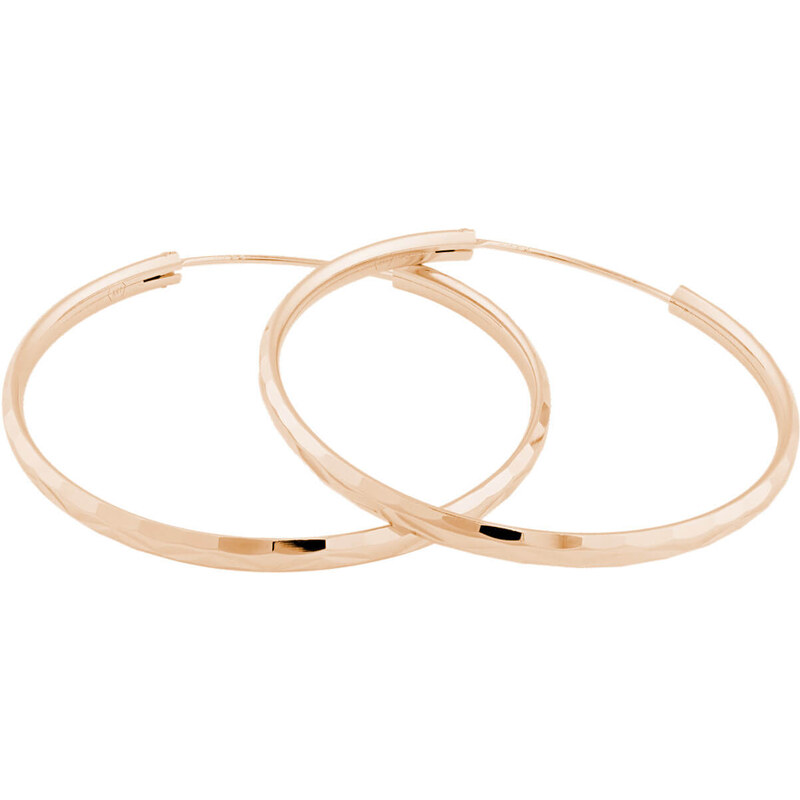 JVD Ružovo pozlátené strieborné náušnice kruhy SVLE0209XD5RO 5 cm 66580208