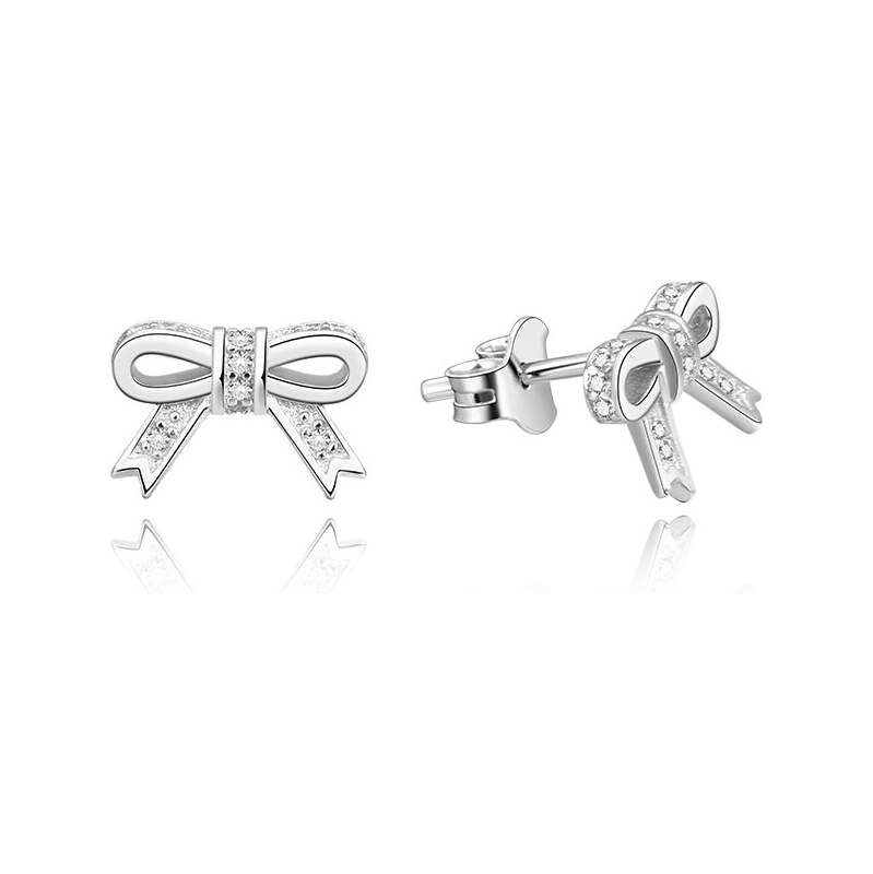 Beneto Nežné strieborné náušnice s čírymi zirkónmi AGUP2253 66592739