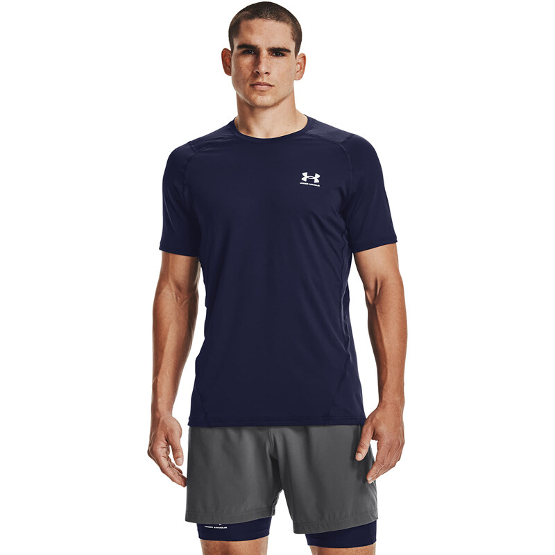 Tričko Under Armour Hg Armour Fitted SS Midnight Navy/ White M 54959520