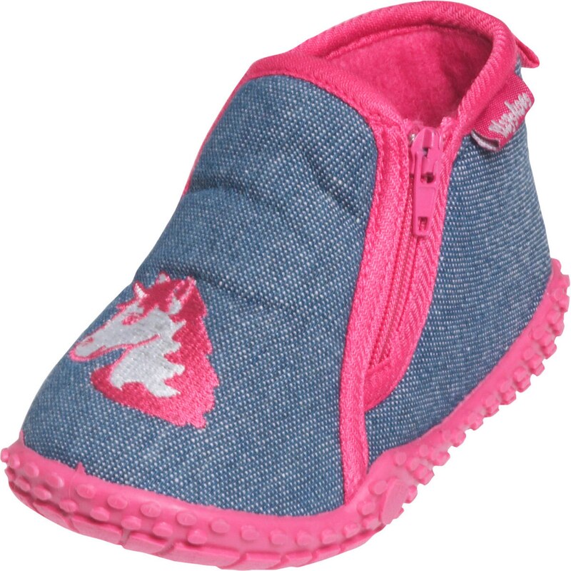 PLAYSHOES Papuče Einhorn modrá denim / tmavoružová 44656642