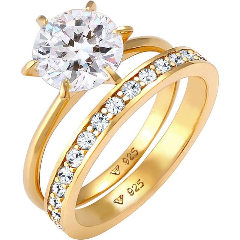 ELLI Prsteň zlatá / priehľadná 54224637