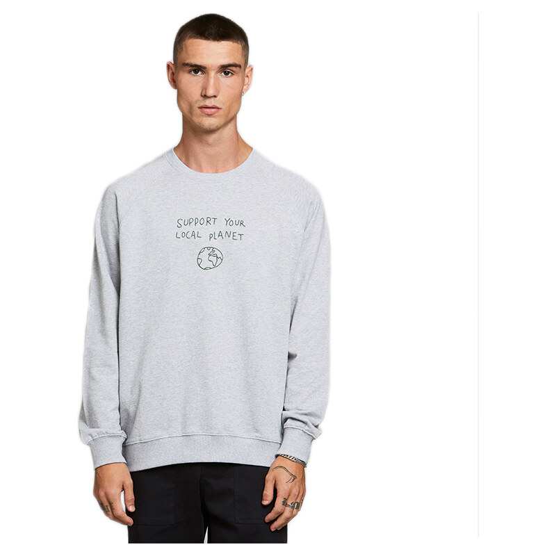 Dedicated Sweatshirt Malmoe Local Planet Grey Melange 65395948