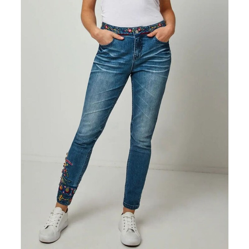 Joe Browns Modré ďžínsy s aplikáciou 23039593