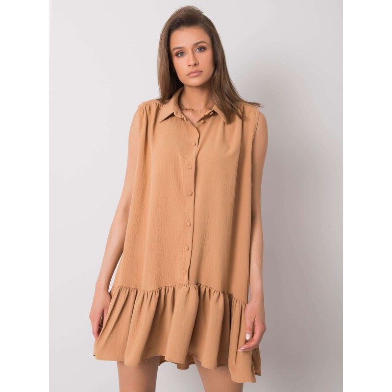 RUE PARIS Dress-341-SK-5183.09-camel 64664507