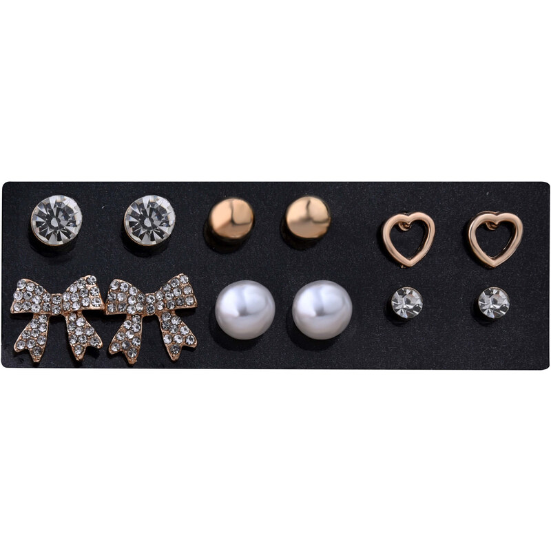 Troli Krásna sada kôstkových náušníc Rose Gold (6 párov) 66586853