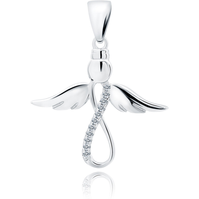 Olivie Strieborný ANJEL so symbolom NEKONEČNO 4066 17402917