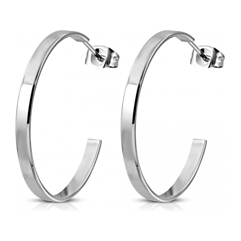 CITY STORM Náušnice z chirurgickej ocele strieborné kruhy 66853761