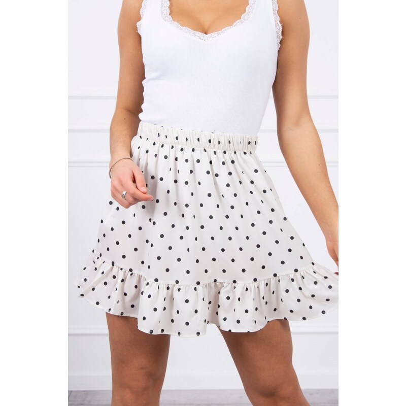 Kesi Skirt in ecrum with polka dots