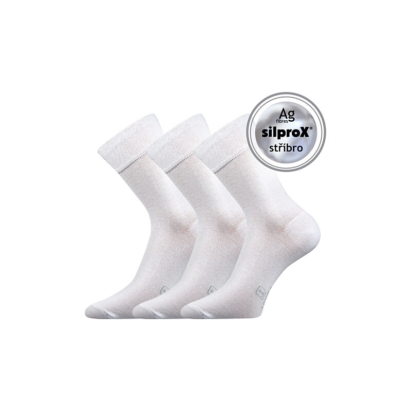 DASILVER spoločenské ponožky so striebrom Lonka Biela 43-46 3 páry 26458775