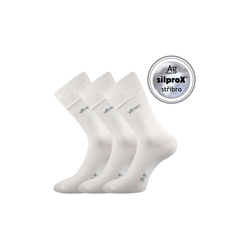 DESILVE spoločenské ponožky s ALOE vera a ióny striebra Lonka Biela 35 26251769