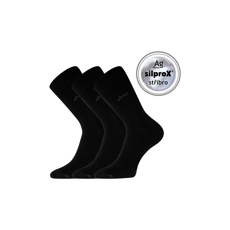 DESILVE spoločenské ponožky s ALOE vera a ióny striebra Lonka Čierna 26458722