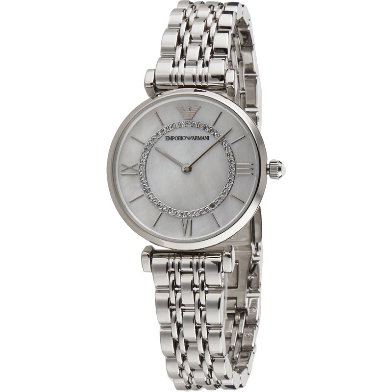 Emporio Armani Analógové hodinky strieborná / biela 46735758