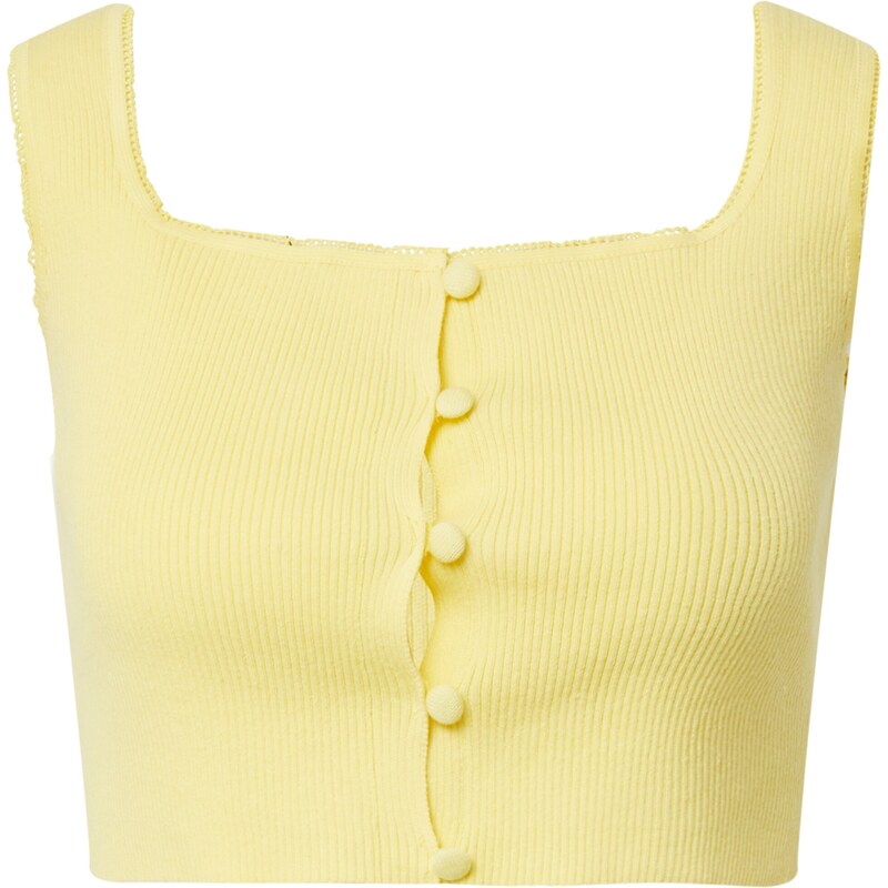 GLAMOROUS Vyšívaný top žltá 63140933