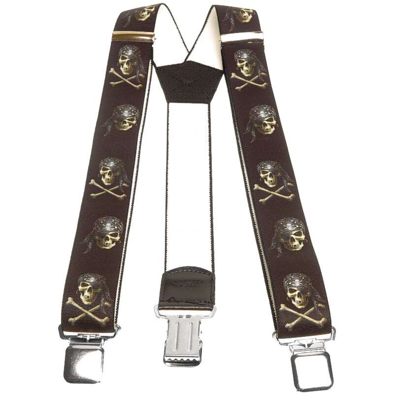 Traky na nohavice pirátska lebka 16959253