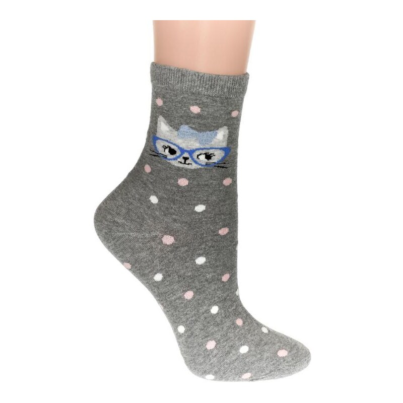 AURA.VIA Detské tmavo-sivé ponožky MICI 24111027