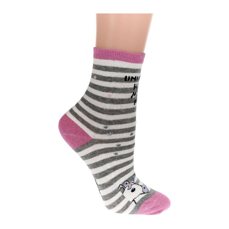 AURA.VIA Detské sivo-biele ponožky SHAY 24111041