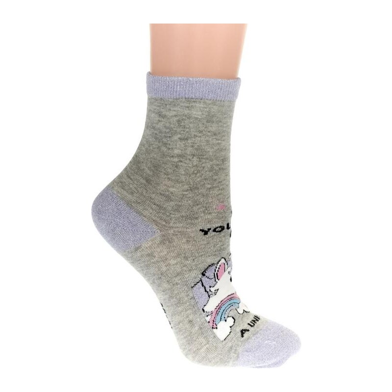 AURA.VIA Detské sivé ponožky SHAY
