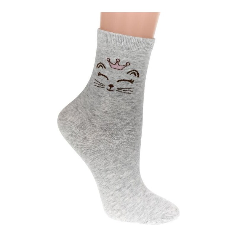 AURA.VIA Detské sivé ponožky TALA 24111036