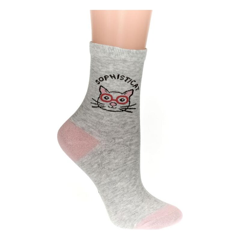 AURA.VIA Detské sivé ponožky MICI 24111029