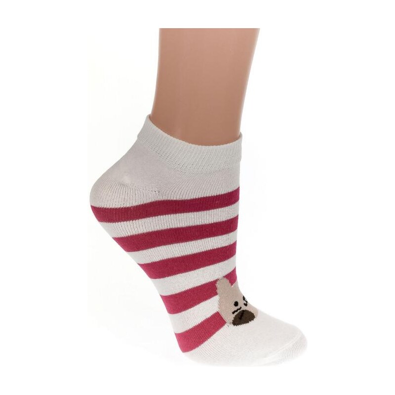 AURA.VIA Detské bielo-ružové ponožky PAINE 24111050