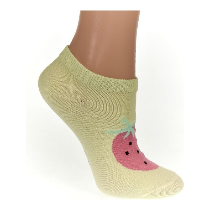AURA.VIA Detské žlté ponožky FRUIT 24111055