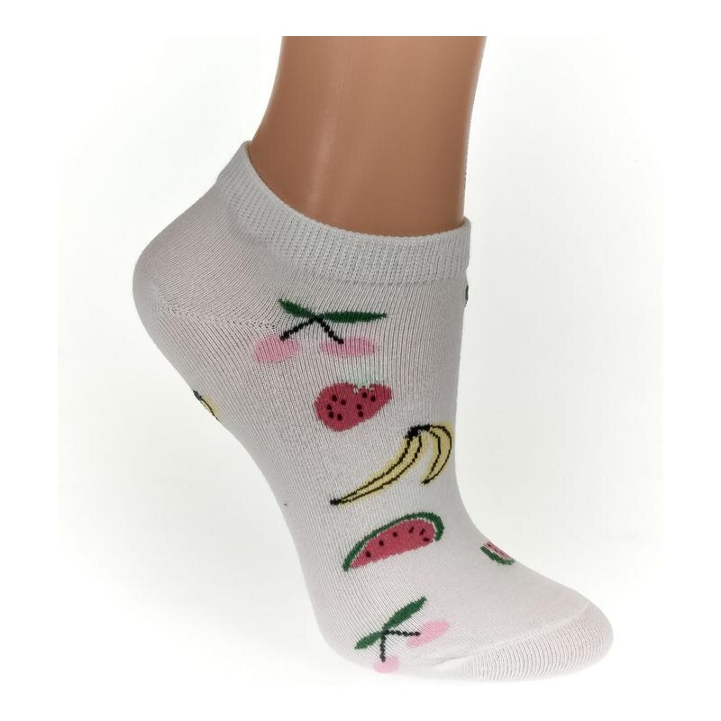 AURA.VIA Detské biele ponožky FRUIT 24111057