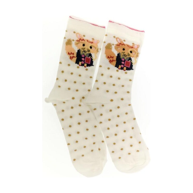 AURA.VIA Detské béžové ponožky OLIVI 24111063