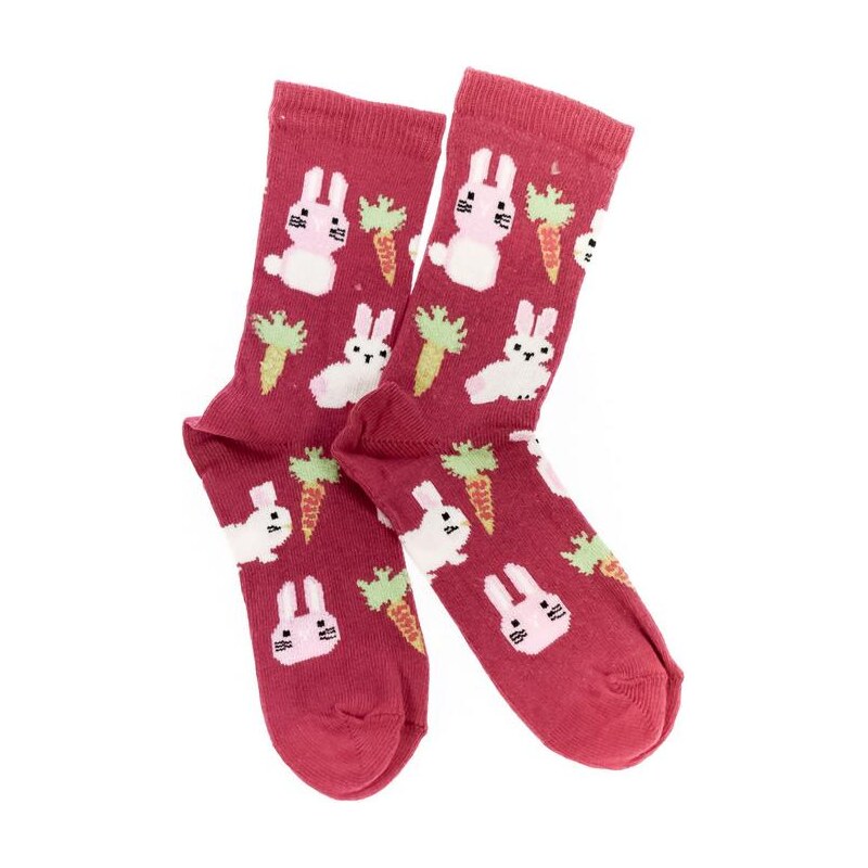 AURA.VIA Detské tmavo-ružové ponožky OLIVI 24111072