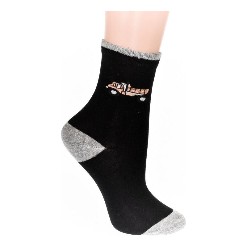 AURA.VIA Detské čierne ponožky JONNY 24111125