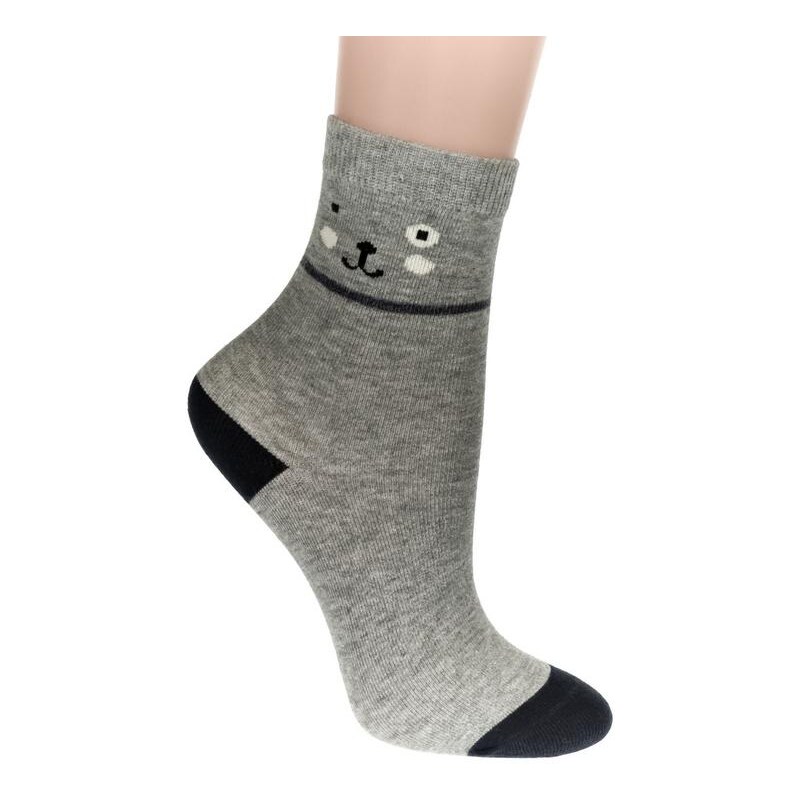 AURA.VIA Detské svetlo-sivé ponožky BURO 24111121