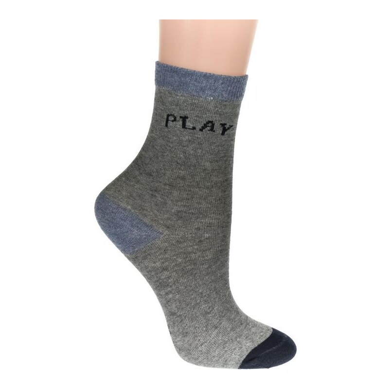 AURA.VIA Detské sivé ponožky BURO 24111122