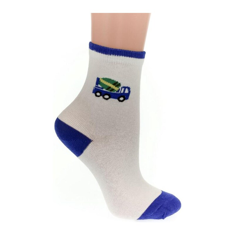 AURA.VIA Detské biele ponožky JONNY 24111123