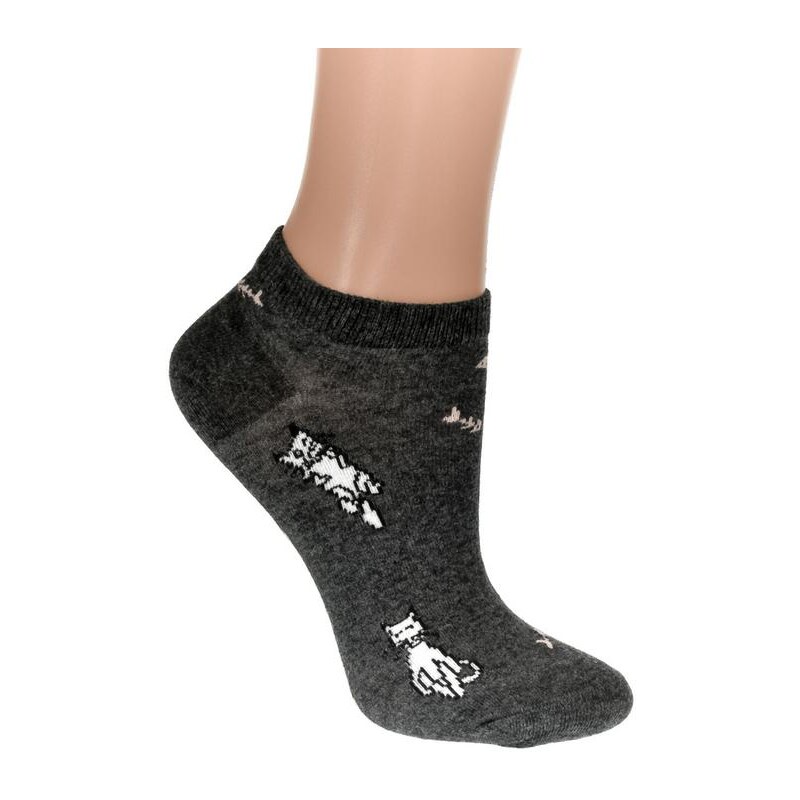 AURA.VIA Detské tmavo-sivé ponožky CATY 24111143