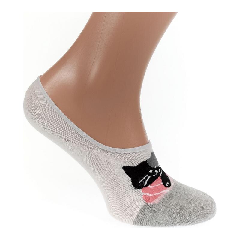 AURA.VIA Bielo-sivé ponožky DOMIS 24111278