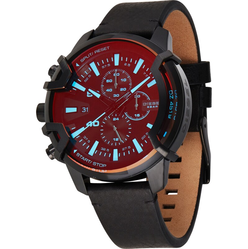 DIESEL Analógové hodinky Griffed svetlomodrá / bordová / čierna 68363466