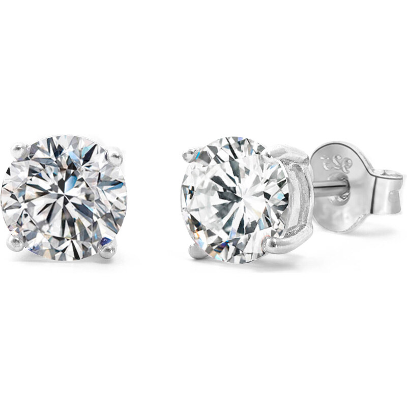 Beneto Krásne kôstkové náušnice s trblietavým zirkónom AGUP 0,6 cm 66580057