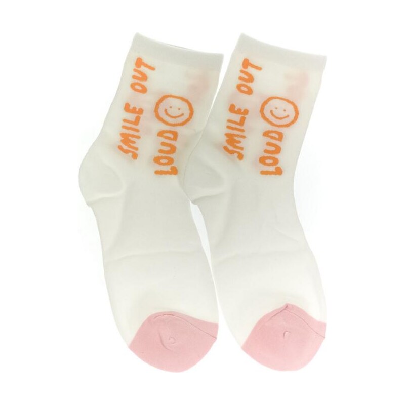 AURA.VIA Dámske biele ponožky LOUD 24932484