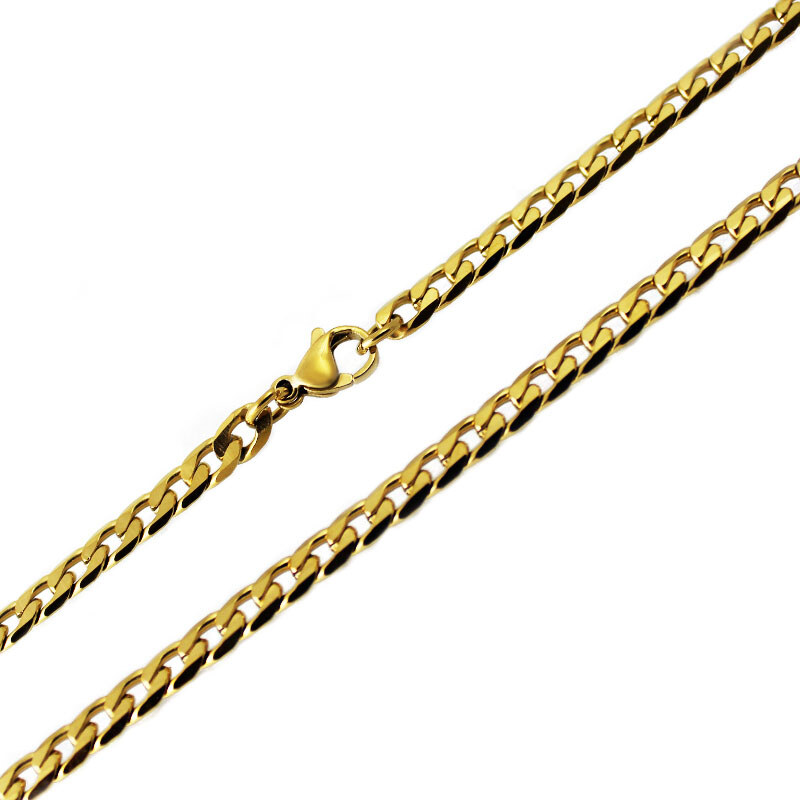 BM Jewellery Pánska zlatá reťaz 0,50 x 55 cm z chirurgickej ocele S11097053