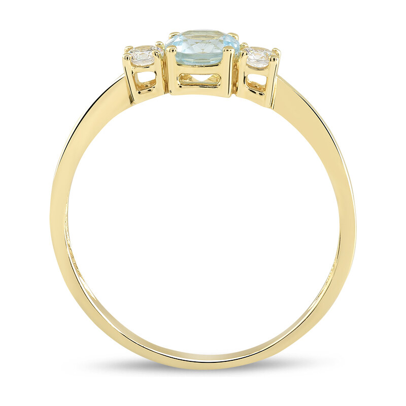 Lillian Vassago Zlatý prsteň s modrým topásom LLV22-GR013YBT