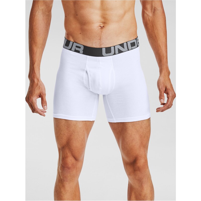 Biele boxerky Under Armour UA Charged Cotton 6in 3 Pack