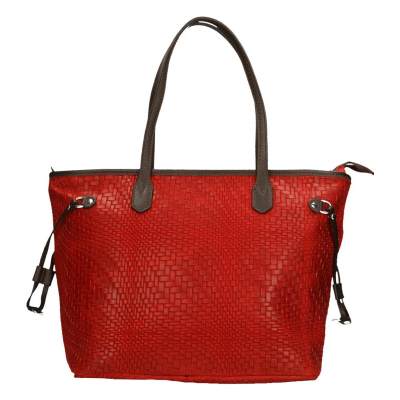 Glara Taliansky shopper bag z pravej kože Alessia 28994316