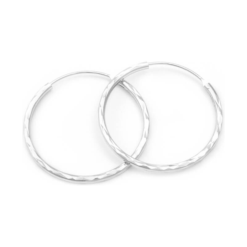 Beneto Trblietavé strieborné kruhové náušnice AGUC2097 / 30 / N 66594623