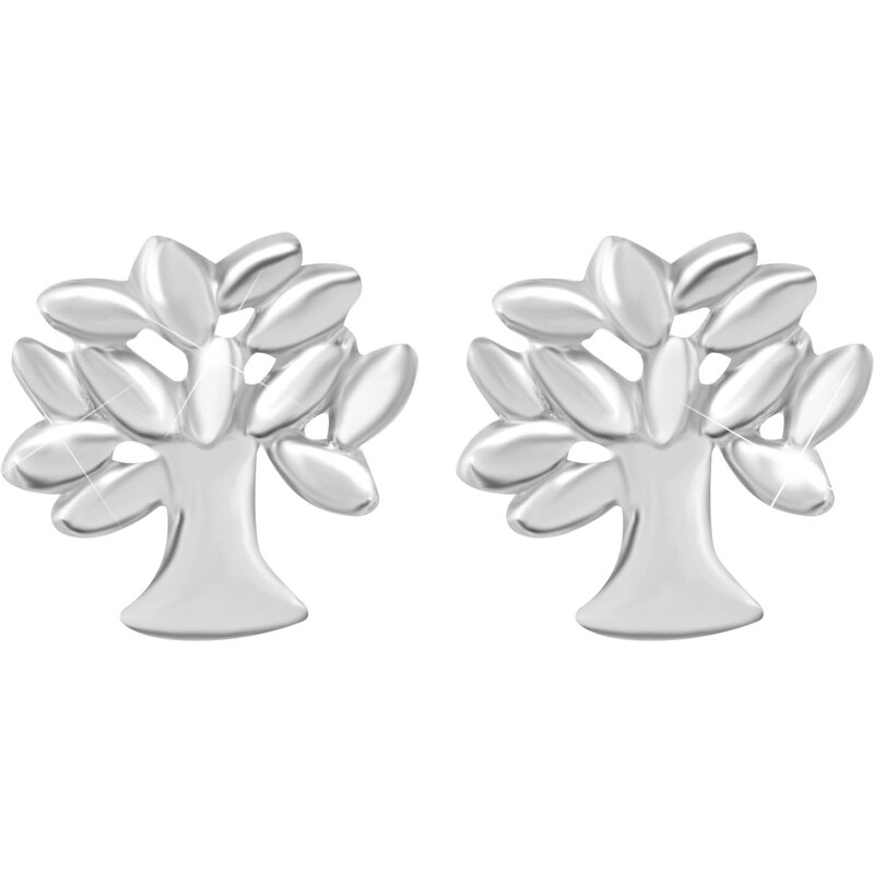 Troli Moderné oceľové náušnice Strom života 66854994