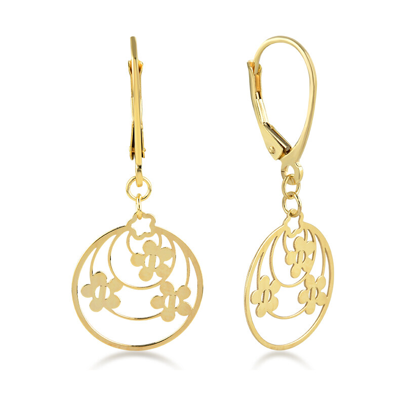 Lillian Vassago Zlaté visacie náušnice s kvetinkami LLV22-GER062 25042088