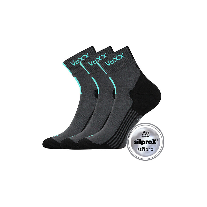 MOSTAN členkové antibakteriálne ponožky so striebrom VoXX Tm. sivá 43 26458660