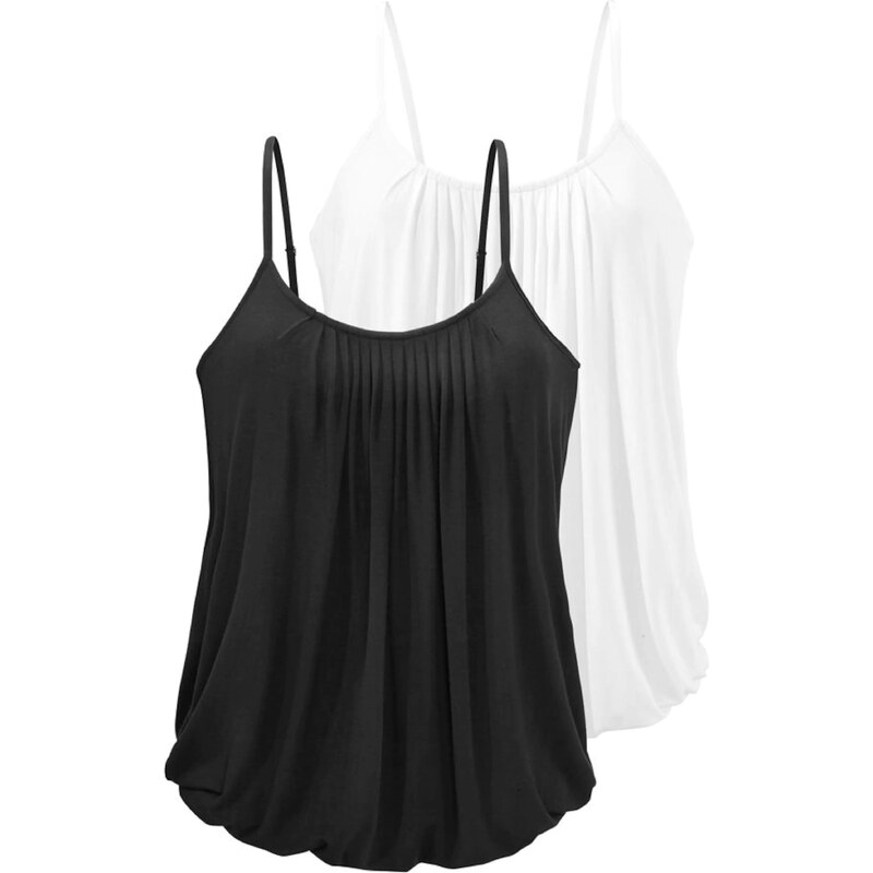 LASCANA Top čierna / biela 54440576